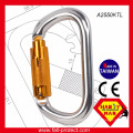 O Shaped Useful Twist Lock Aluminum Climbing Carabiner Made in Taiwan